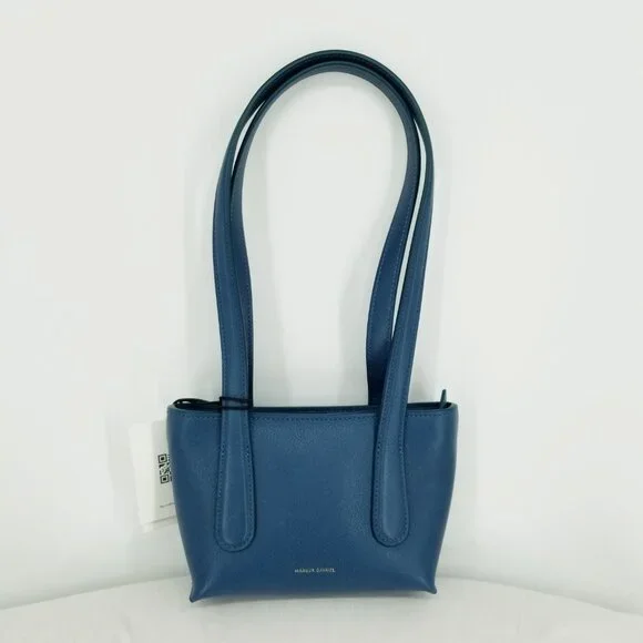 NWT Mansur Gavriel Mini Luxury Leather Bag - Peacock Blue - Picture 5 of 10